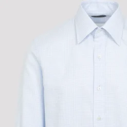 Lyseblå bomuldsskjorte