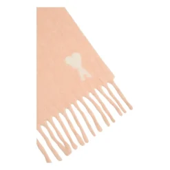 Lyserød Jacquard Hjerte Tørklæde