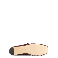 Mesh Firkantet Tå Læderrem Sko