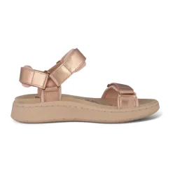 Metallic Rose Lædersandal