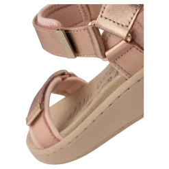 Metallic Rose Lædersandal
