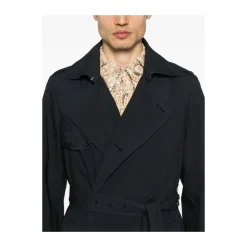 Midnight Blue Dobbeltspændt Frakke