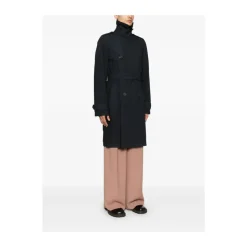 Midnight Blue Dobbeltspændt Frakke