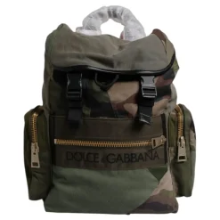 Militærgrøn Patchwork Rejse Rygsæk