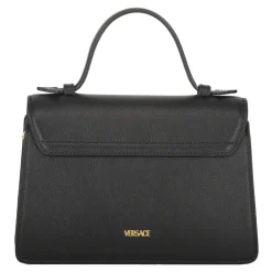 Mini lædertaske med push-lock lukning