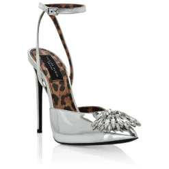 Mirror Leather Decollete Hi-Heels Brooches