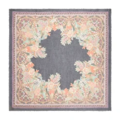 Mønstret Silke Georgette Tørklæde