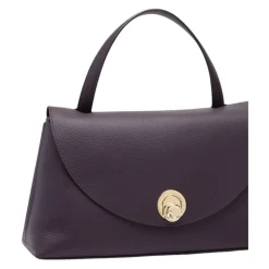 Moderne lædertaske med C-Me-logo