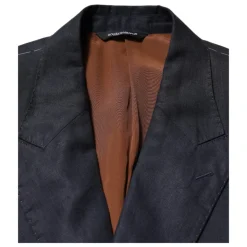 Mørkeblå Dobbeltbrystet Linneddragt