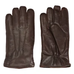 Mørkebrune handsker med touchscreen-funktionalitet