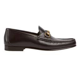Mørkebrune Læder Horsebit Loafers