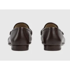 Mørkebrune Læder Horsebit Loafers