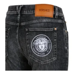 Mørkegrå La Medusa Broderi Jeans