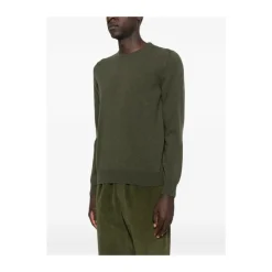 Mørkegrøn Cashmere Crew Neck Sweater