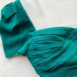 Mørkegrøn Iris Midi Kjole