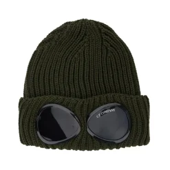 Mørkegrøn Ribstrikket Goggle Hue