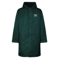 Mørkegrøn vindtæt parkafrakke