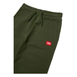 Mørkegrønne bomulds sweatpants broderet logo