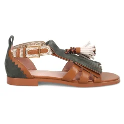 Multifarvede Sandaler