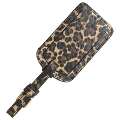 Multifarvet Leopard Læder Kuffertmærke