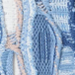 Multifarvet Strikket Tørklæde til Koldt Vejr