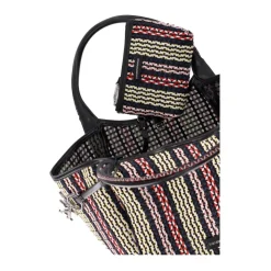 Multifarvet Vævet Indkøbstaske med EA Logo