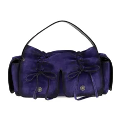 Multipocket Suede Shoulder Bag
