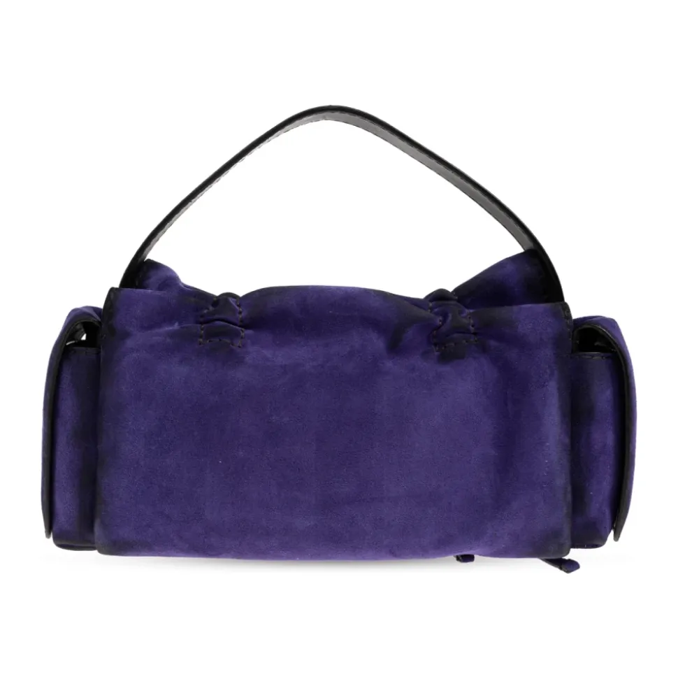 Multipocket Suede Shoulder Bag