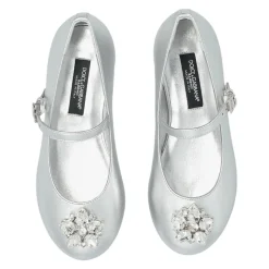 Nappa Læder Ballerinasko med Broche