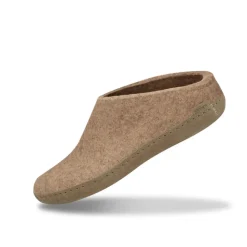 Naturlige Uldtøfler i Sandfarve