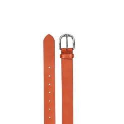 Naturligt læderbælte med logo