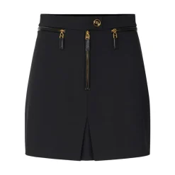 Nederdel i dobbeltlags crepe med lynlås