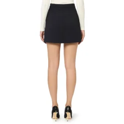 Nederdel i dobbeltlags crepe med lynlås