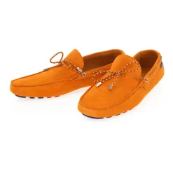 Orange Ruskind Klassiske Mokkasiner Sko