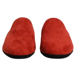 Orange Ruskind Slides Flade Sko