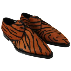 Orange Tiger Mønster Formel Brogue Sko