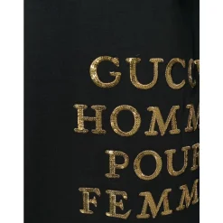 Oversized T-shirt med pailletdetaljer