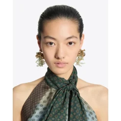 Pastel Broderede Øreringe