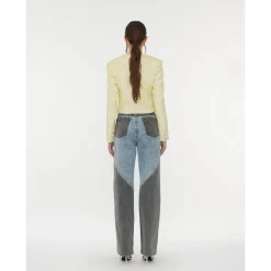 Patchwork Straight-Leg Jeans