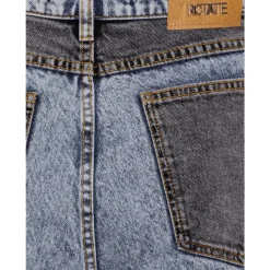 Patchwork Straight-Leg Jeans