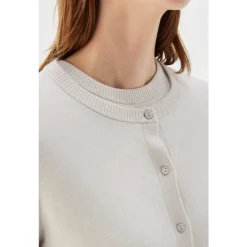 Penelope Jacquard Merino Uld Cardigan