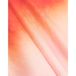 Pink Silketørklæde med Kontrastkant og Gradienteffekt