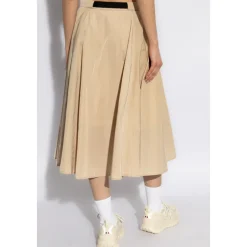 Plisseret Midi Nederdel