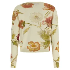 Poppy-Print Cardigan