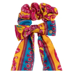 Printed Twill Scarf Tie Scrunchie