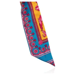 Printed Twill Scarf Tie Scrunchie