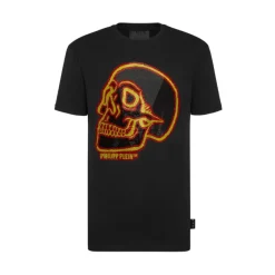 Pyntet kranieprint bomuldst-shirt