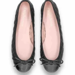 Quiltede Læder Ballerina Sko