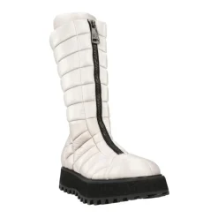 Quiltede Nylon Ankelstøvler med Gummisål