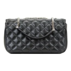 Quiltet læder skuldertaske Magnetisk lukning